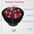 thumbnail image 3 of Red Light Therapy, 18 Leds Red Light Therapy Bulb, Infrared Light Lamp Device-SinKeeU, 3 of 4