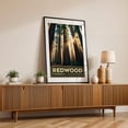thumbnail image 2 of Vintage Redwood Forest Illustration | Iconic California Trees Art - California Illustration Forest Nature Travel Poster Landscape Vintage Poster Botanical Black Framed Wall Art Print 20 x 30 inches, 2 of 8