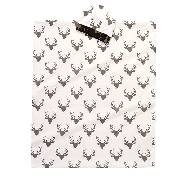 Gorro envolvente Blanket IWOKA con estampado de ciervos para bebés, 80 x 65 cm