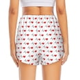 thumbnail image 4 of Uemuo Heartbeat Symbol Pattern Women's Athletic Shorts High Waisted Running Shorts with Liner Pockets Gym Elastic Workout Shorts-Small, 4 of 9
