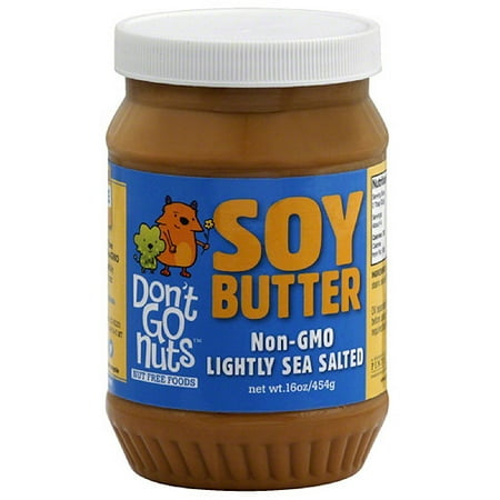 Don't Go Nuts Non-GMO Lightly Sea Salted Soy Butter, 16 oz, (Pack of 6)