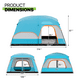 Magshion Camping Tent For 1 Or 2 Person Weatherproof Spacious Lightweight Portable Backpacking Blue Dome Tent With Carry Bag For Backpacking