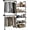 L1, variant on Industrial Pipe Clothing Rack With Double Hanging Rods Wall Mounted Wooden Storage Shelf For Walk In Closet Laundry Room