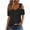 Black, variant on Clod Sholuder Tops for Women Summer Hollow Out Mesh Short Sleeve T Shirts Going Out Blouses