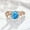 Rose Gold Plated, variant on 8x6MM / 1.5Ct Turquoise Bridal Wedding Ring CZ Diamond Leaf Twig Ring Nature Inspired Promise Ring Birthday Gift For Wife