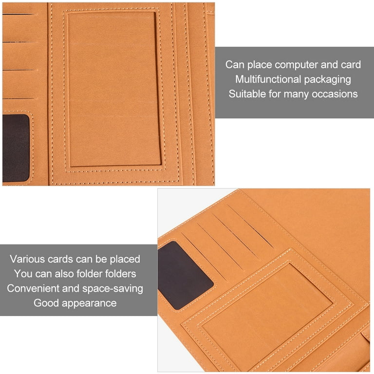 YUNLIGHTS File Holder Brown 1Pcs 12.77X9.82X0.59In PU YUNLIGHTS File Holder Brown 1Pcs 12.77X9.82X0.59In PU