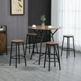 thumbnail image 2 of HOMCOM Ensemble de Table Ronde et Chaises de Bar 5 Pcs pour Salle à Manger, 2 of 10