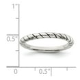 thumbnail image 2 of Sterling Silver Stackable Twist Ring - Size 7, 2 of 2