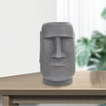 thumbnail image 4 of 1 unidad de decoración de estatua de Pascua de resina, retro, escultura de Moai para decoración de escritorio de dormitorio y perfecl Estatua de cabeza, 4 of 8