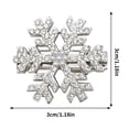 thumbnail image 2 of Sparkly Rhinestone Snowflake Hair Clip, Metal Alligator Design, Festive Accessory for Christmas Parties, 4cm Diameter, 2 of 6