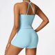 thumbnail image 5 of Conjunto de yoga de 2 piezas para mujer: camiseta sin mangas con espalda descubierta y pantalones cortos. Tejido transpirable, tirantes modernos, ideal para fitness/verano, varias tallas., 5 of 7