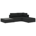 thumbnail image 2 of vidaXL Patio Furniture Set 4 Piece Patio Sectional Sofa with Table Poly Rattan, 2 of 21