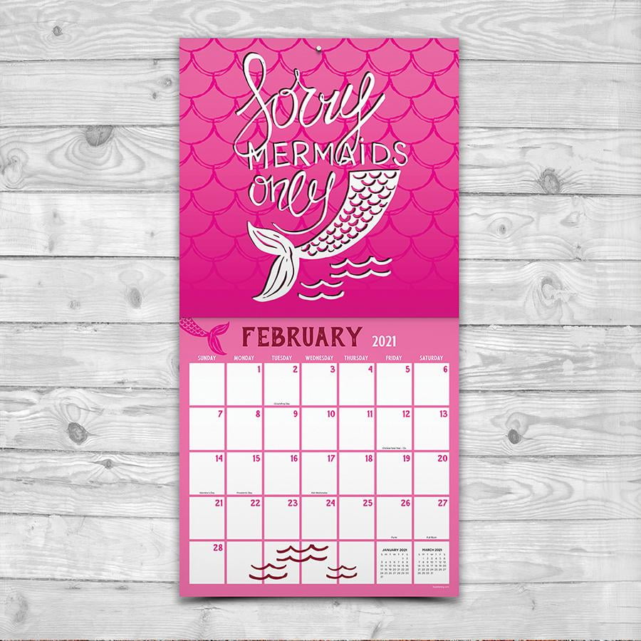 2021 Mermaids Wall Calendar Walmart Canada mermaid wall calendar 2021
