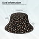 thumbnail image 3 of Balery Flower Pattern On Black Sombreros para el sol para hombre y mujer, sombrero de pescador con UPF 50+, 3 of 6