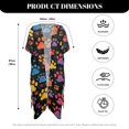 thumbnail image 6 of SCRAWLGOD Paw Star Print Womens Swimsuit Coverup Flowy Breathable Beach Cover Up Long Casual Bathing Suit Cover Up for Summer Beach, 6 of 6