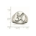 thumbnail image 2 of 18.86mm Stainless Steel Polished With 925 Sterling Silver Rhodium Plated Eagle Ring Size 11 Ring for Women, 2 of 2