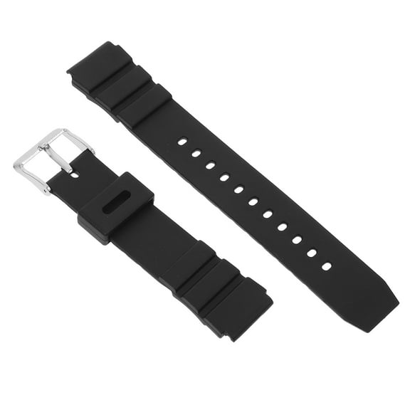 YSNOOWE 1Pack Watch Strap Replacement in Black 18Mm Width for Sports
