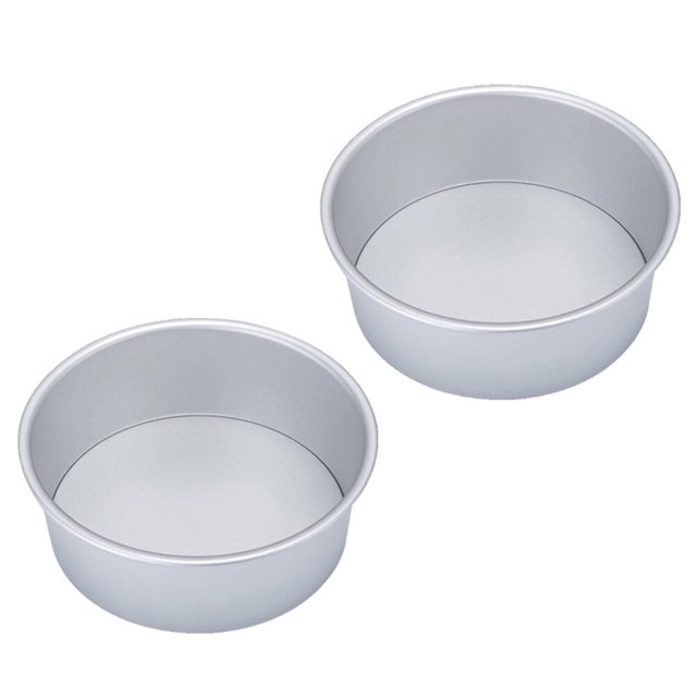 2 moldes para pasteles de aleación de 8 pulgadas, redondos, antiadherentes, con fondo extraíble