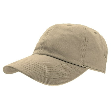 - Falari Baseball Cap Hat 100% Cotton Adjustable Size Khaki