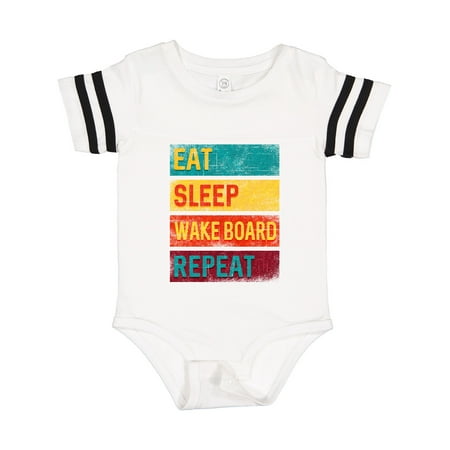

Inktastic Wakeboarding Eat Sleep Wakeboard Repeat Gift Baby Boy or Baby Girl Bodysuit