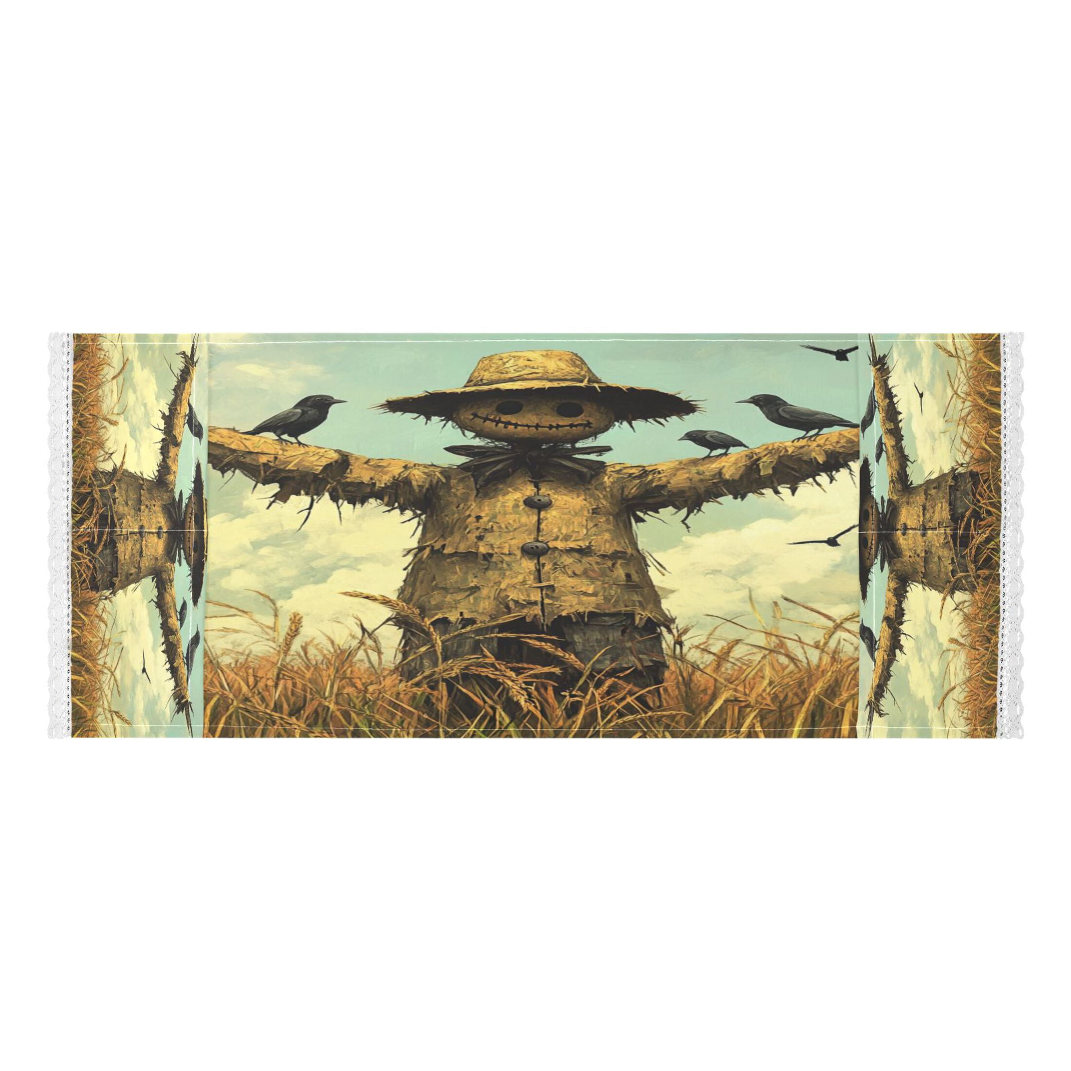 WOBOGO Scarecrow in A Rice Field with Sparrows Washing Machine Cloth Dryer Refrigerator Top Cover Protective Non-Slip Mat For Kitchen Laundry
