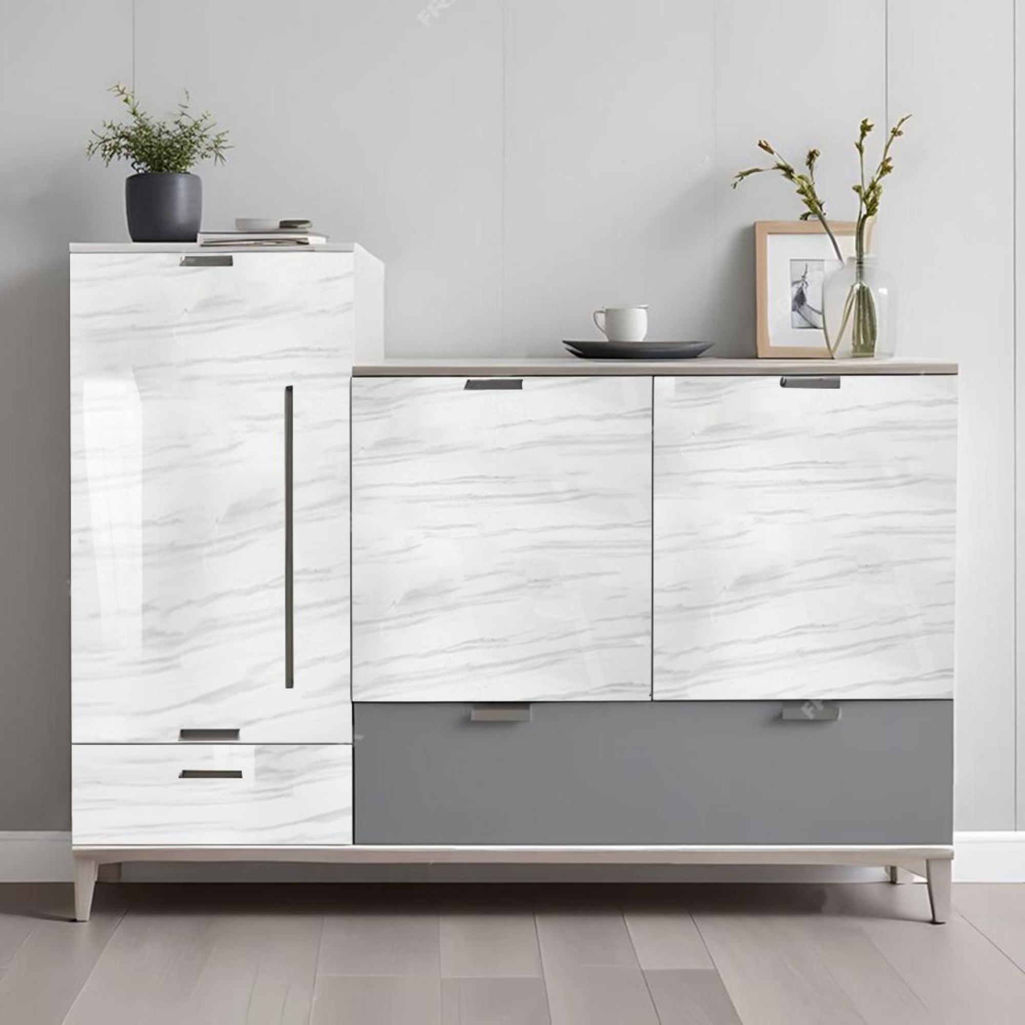 Brochao 15.7x118"Marble Peel and Stick Wallpaper Living Room Bathroom Contact Paper Thick Removable Kitchen Wall Paper for Old Furniture