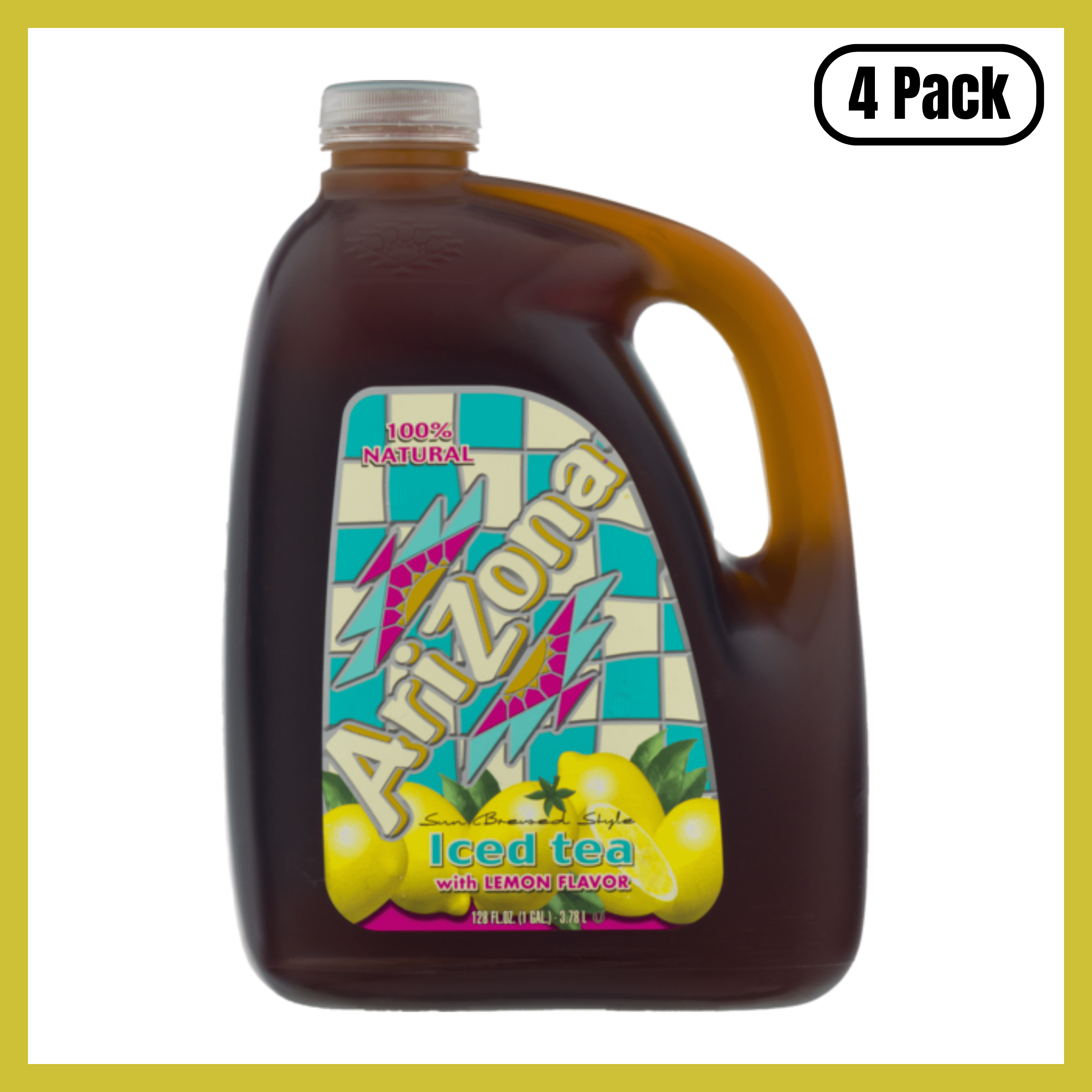 AriZona Lemon Flavor Iced Tea 64 oz Plastic Bottles - Pack of 8
