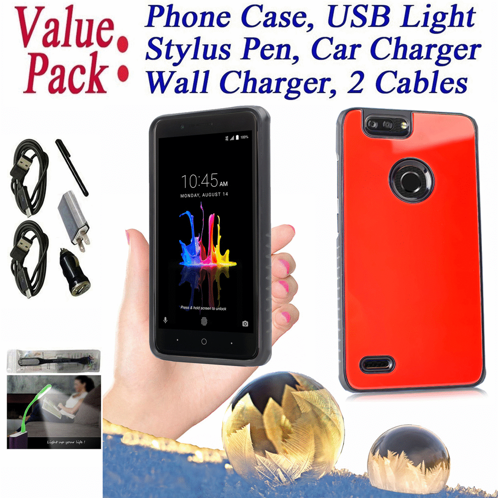 Value Pack + for 6" ZTE Blade Z Max ZMAX PRO 2 Sequoia Case Hybrid