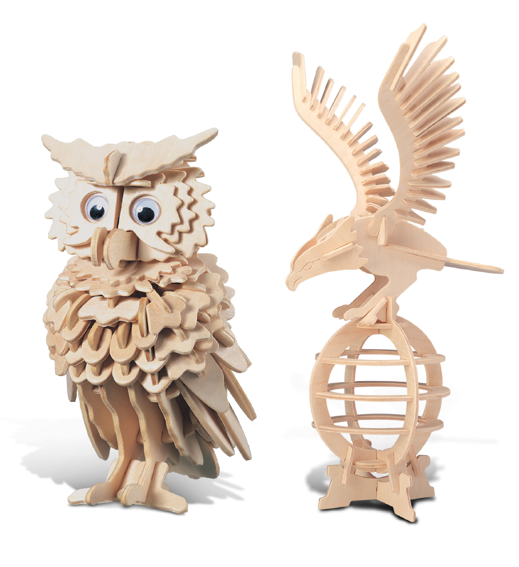 3D Wooden Owl DIY Puzzle Jigsaw Woodcraft Kids Educational Crafts Model O2B4 