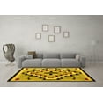 thumbnail image 3 of Ahgly Company Indoor Round Southwestern Yellow Country Area Rugs, 8' Round, 3 of 4