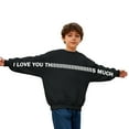 thumbnail image 3 of HAOTAGS Teen Girls Boys Long Sleeve Valentine's Day Sweatshirt(3-15), Casual Oversized Fleece Pocket Pullover Tops Black 3 Years, 3 of 7
