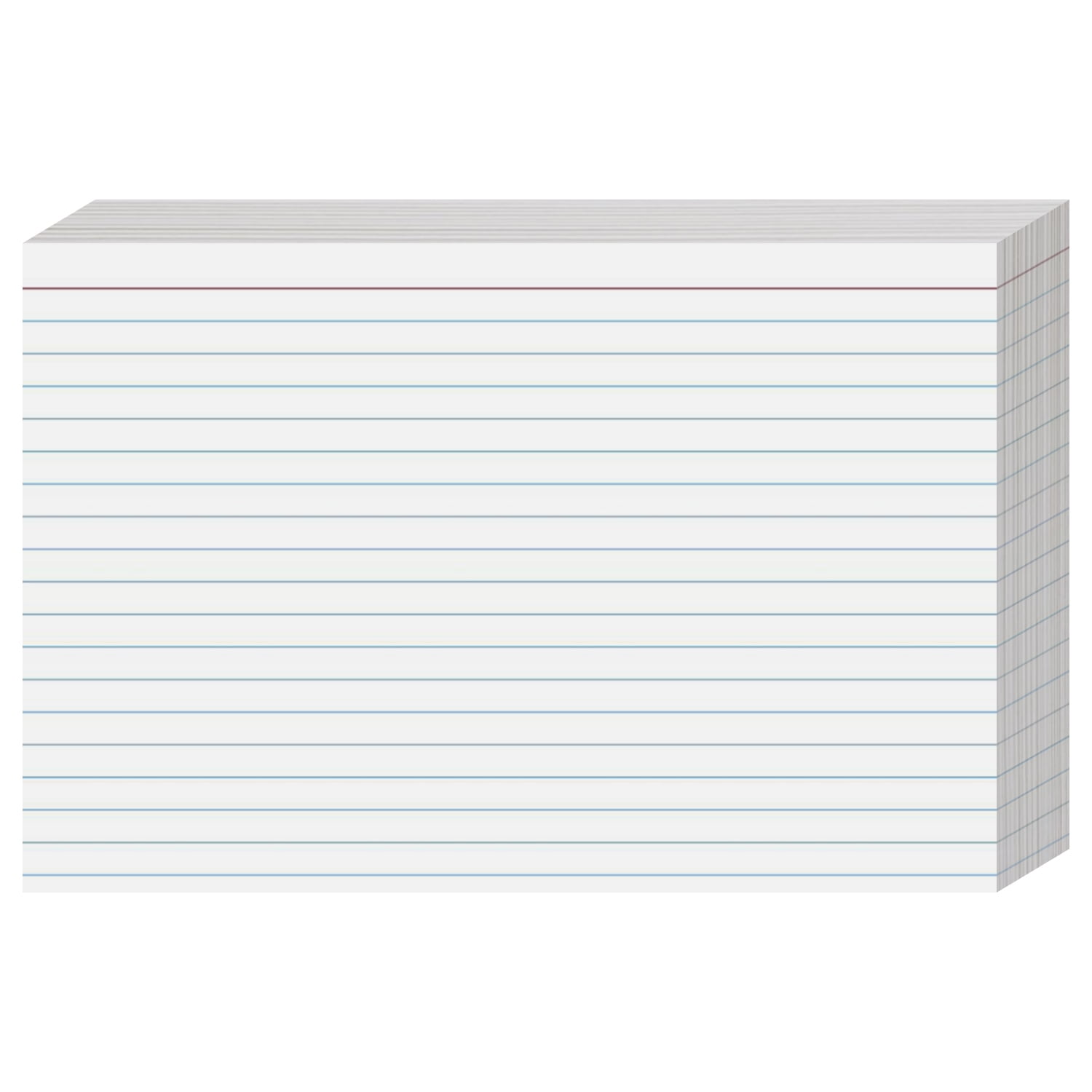 4" x 6" Ruled Index Cards, Thick and Heavyweight White 80lb (216 GSM