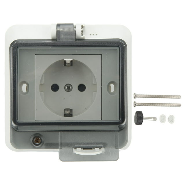 Tomacorriente de pared estándar IP66 impermeable, adaptador de enchufe oculto para montaje en pared con carcasa de PC, 16 A