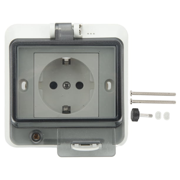 Tomacorriente de pared estándar IP66 impermeable, adaptador de enchufe oculto para montaje en pared con carcasa de PC, 16 A