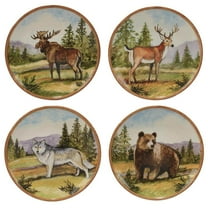 Certified International Mountain Summit Assorted Colors Dinner Plate (Set of 4)