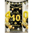 thumbnail image 6 of Black and Gold 40th Birthday Decorations Banner Balloon, Happy Birthday Door Banner, 40th Gold Foil Balloons, Number 40 Birthday Balloons, 40 Years Old Birthday Decoration Supplies, 6 of 7