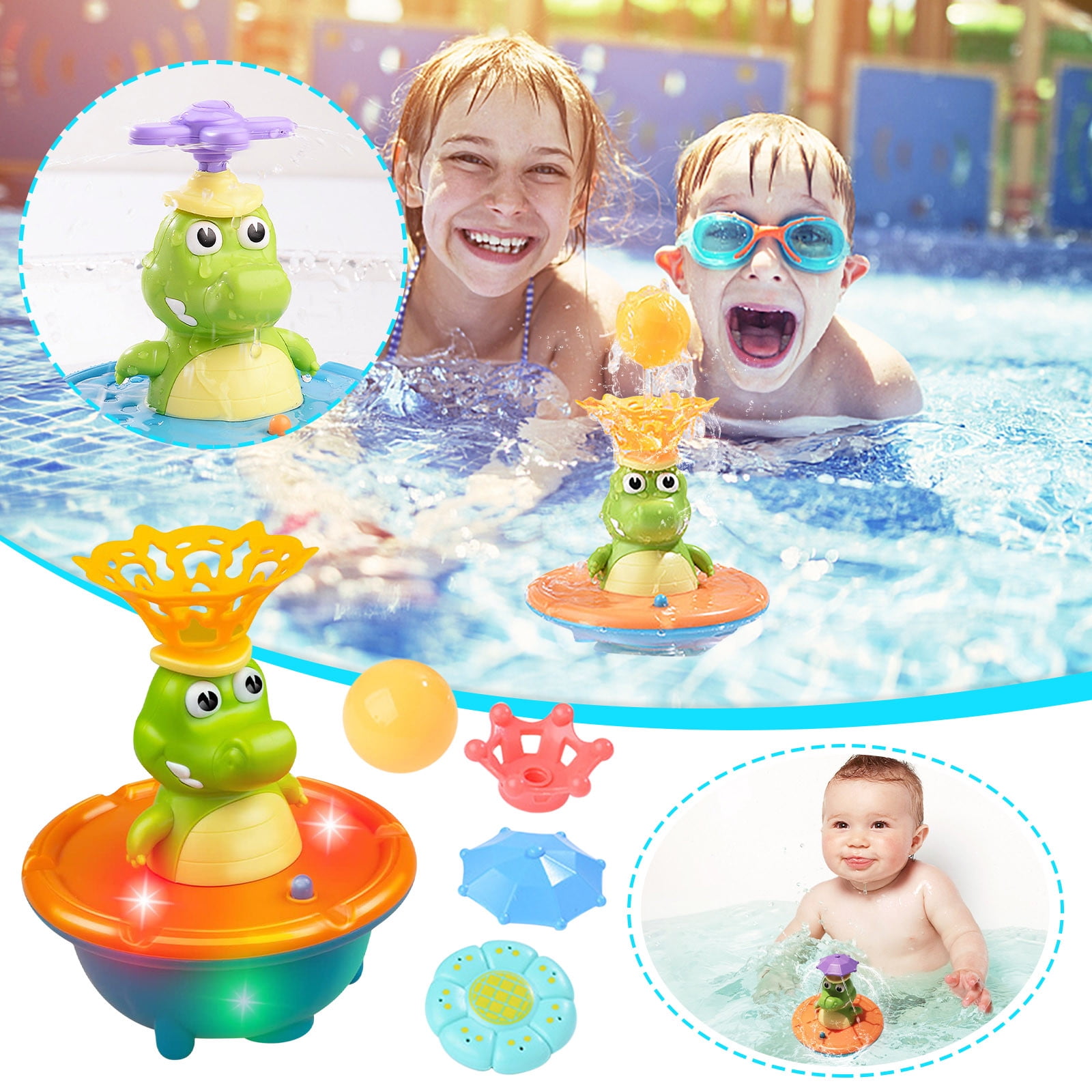 EQWLJWE Baby Bath Toys for Toddlers Modes Spray Water Bath Toy
