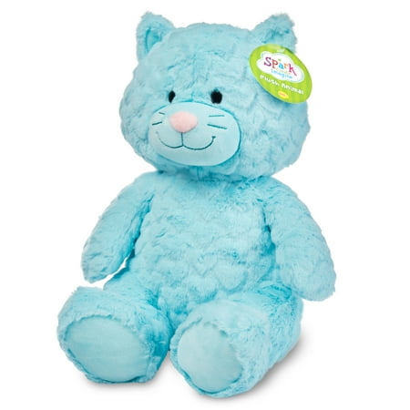 Spark Create Imagine Blue Cat Plush Animal, 15"