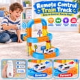 thumbnail image 3 of Teblint Electric Train Set, 82Pcs Race Track Anti-Gravity 3D Train Track with Dual Motorized Cars & Remote Control, STEM Learning Building Toy Gift for Boys & Girls Ages 3-8 Birthday Christmas, 3 of 11