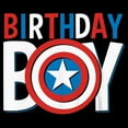 thumbnail image 2 of Boy's Marvel Birthday Boy Captain America Logo Graphic Tee Black Medium, 2 of 5