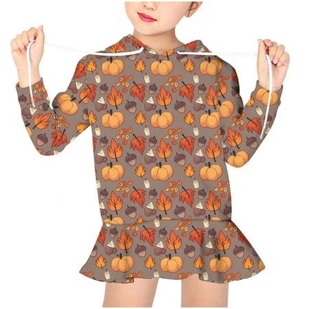 

QISIWOLE Infant Toddler Baby Girl Halloween Long Sleeve Dress Hooded Romper Fall Winter Clothes Sweatshirt rollbacks
