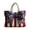 A, variant on American Flag Print Tote Bag Quilted Shoulder Bag Patchwork Bow Design Women's Daily Handbag for Shopping Beach Travel Casual Use (15.7"*13.3")