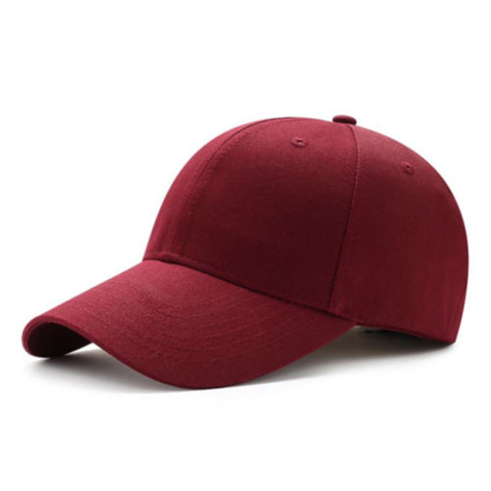 Mens Womens Plain Baseball Cap Adjustable Snapback Caps Sun Hats Sports Outdoor 