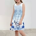 thumbnail image 6 of TGSLY Girls Summer Princess Dresses Cute Flower Printed Sleeveless Suspender Flared Skater Dress Loose Flowy Swing Beach Vacation Sundress with Pockets Multicolor#37 5 Years, 6 of 9