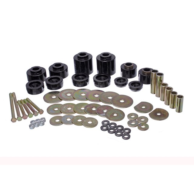 Energy Suspension Body Mount Bushings 4.4123G Black; Polyurethane