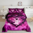 thumbnail image 2 of Feelyou 3D Spider Animal Queen Comforter Set, Pink Romantic Rose Floral Bedding Sets, Happy Valentine's Day Reversible Bedding Comforter Set, Super Cozy Room Decor, 3pcs, 2 of 8