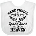 thumbnail image 3 of Inktastic Handpicked for Earth by My Great Aunt in Heaven Boys or Girls Baby Bib, 3 of 4