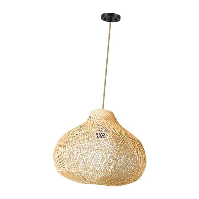 Lámpara colgante de ratán Gloria tejida para Cocina Dormitorio comedor color beige