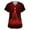 Red _EA02, variant on Dwellite Christmas Scrub Tops Women Xmas Tree Print V Neck Short Sleeve Plus Size Scrubs Medical Uniform Shirts with Pockets Wine M