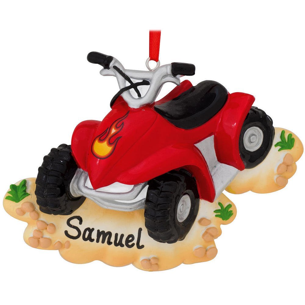 4 Wheeler ATV Personalized Christmas Tree Ornament, Made by Polar X By